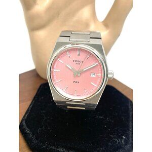 Tissot PRX Women's Watch Swiss Quartz Pink Dial Silver Steel 35mm T1372101133100